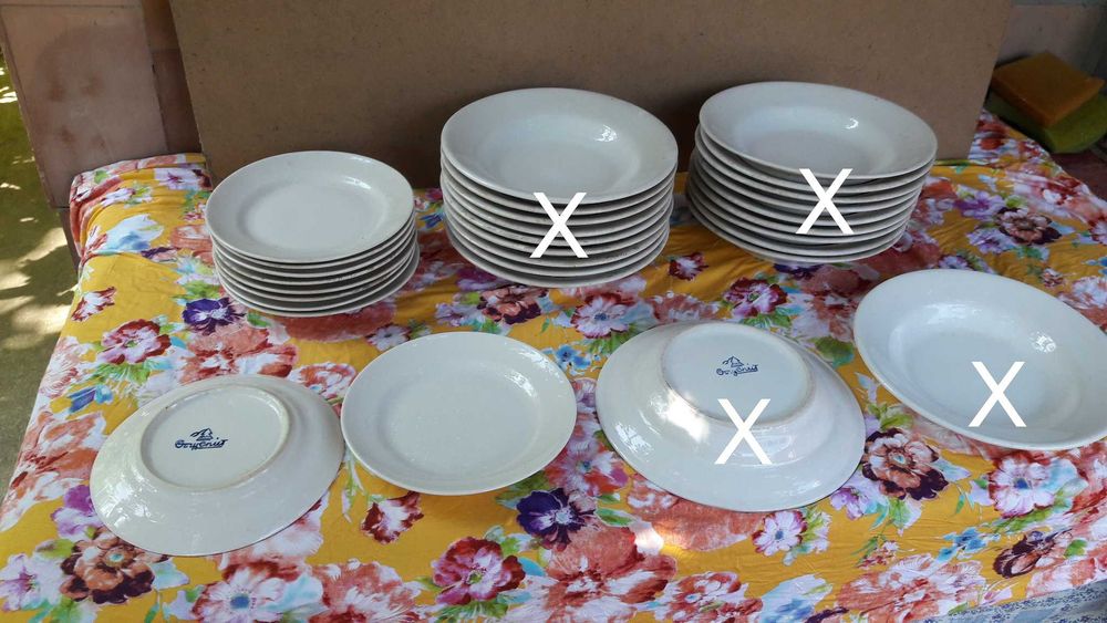 Тарілки столові радянські Тарелки столовые советские с клеймом Общепит