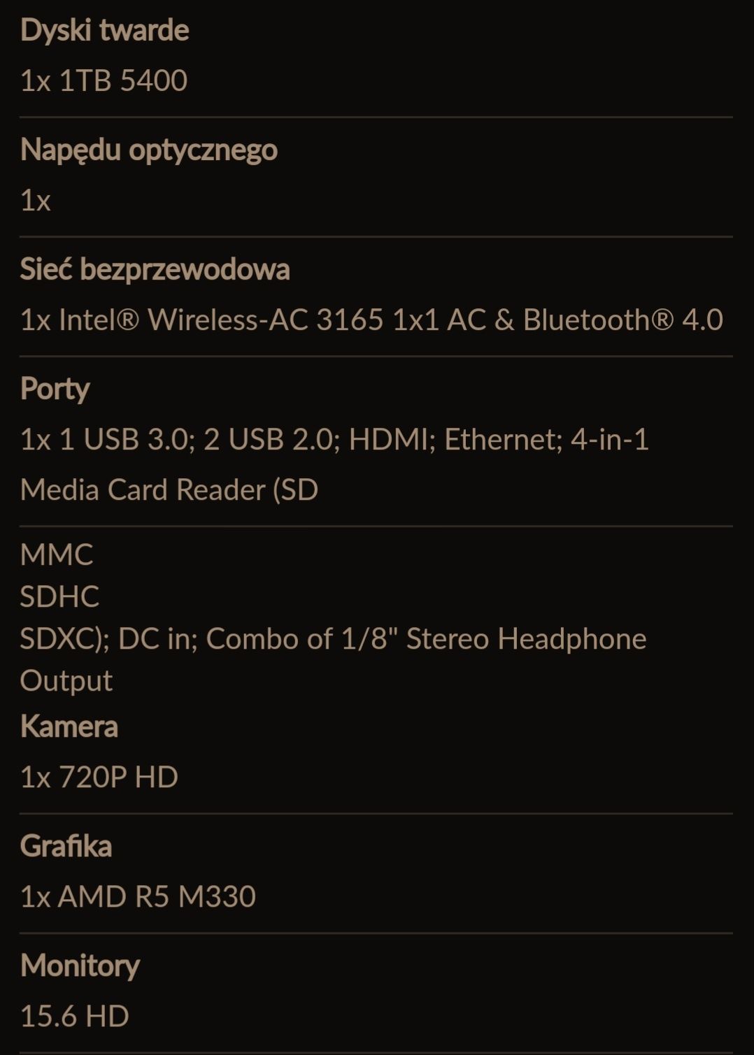 Laptop Lenovo ideapad 300-15isk i7