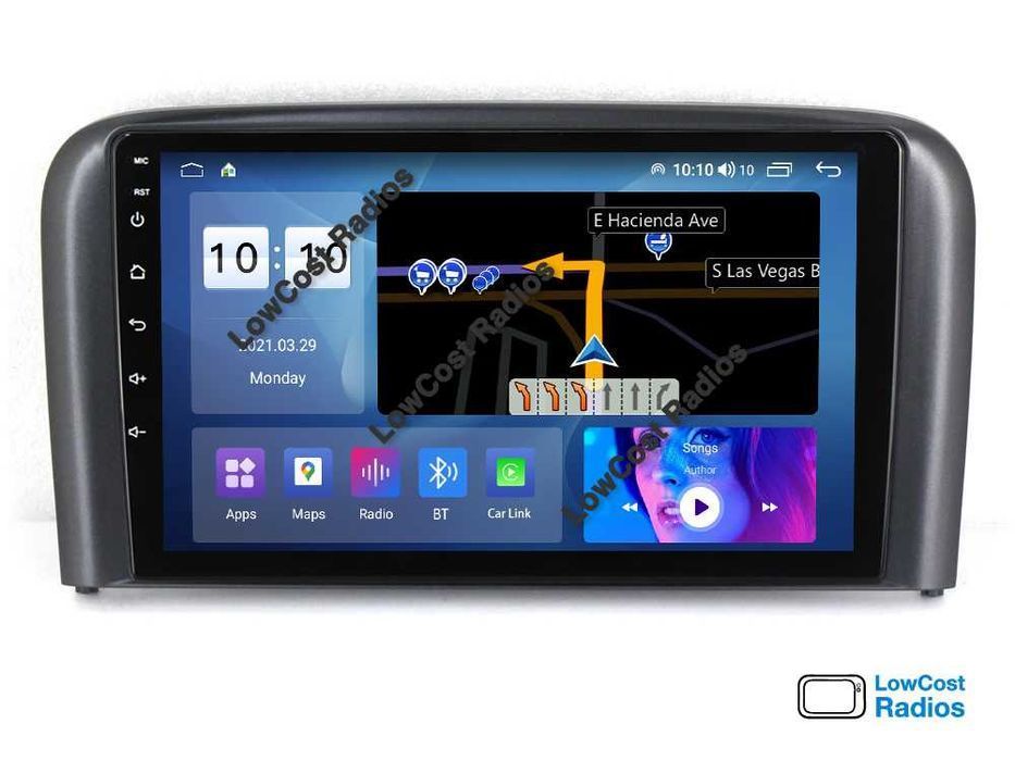 Auto Rádio 9' VOLVO S80 (2004 a 2010) | GPS ANDROID BT USB APPS WIFI