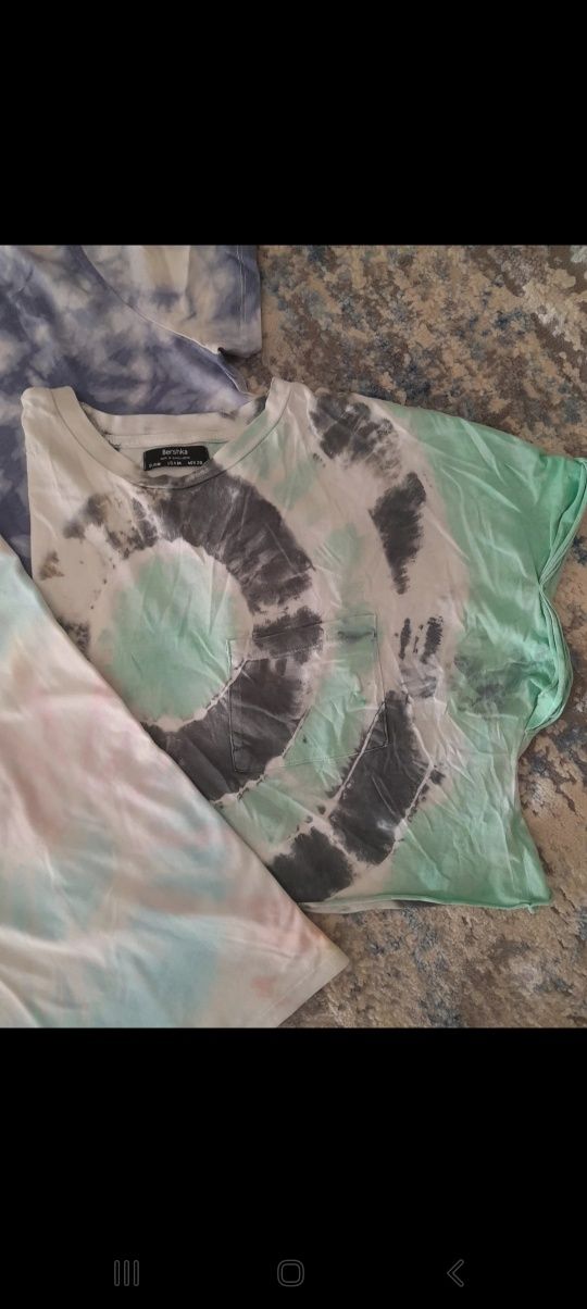 T-shirt's curtas Tie Dye