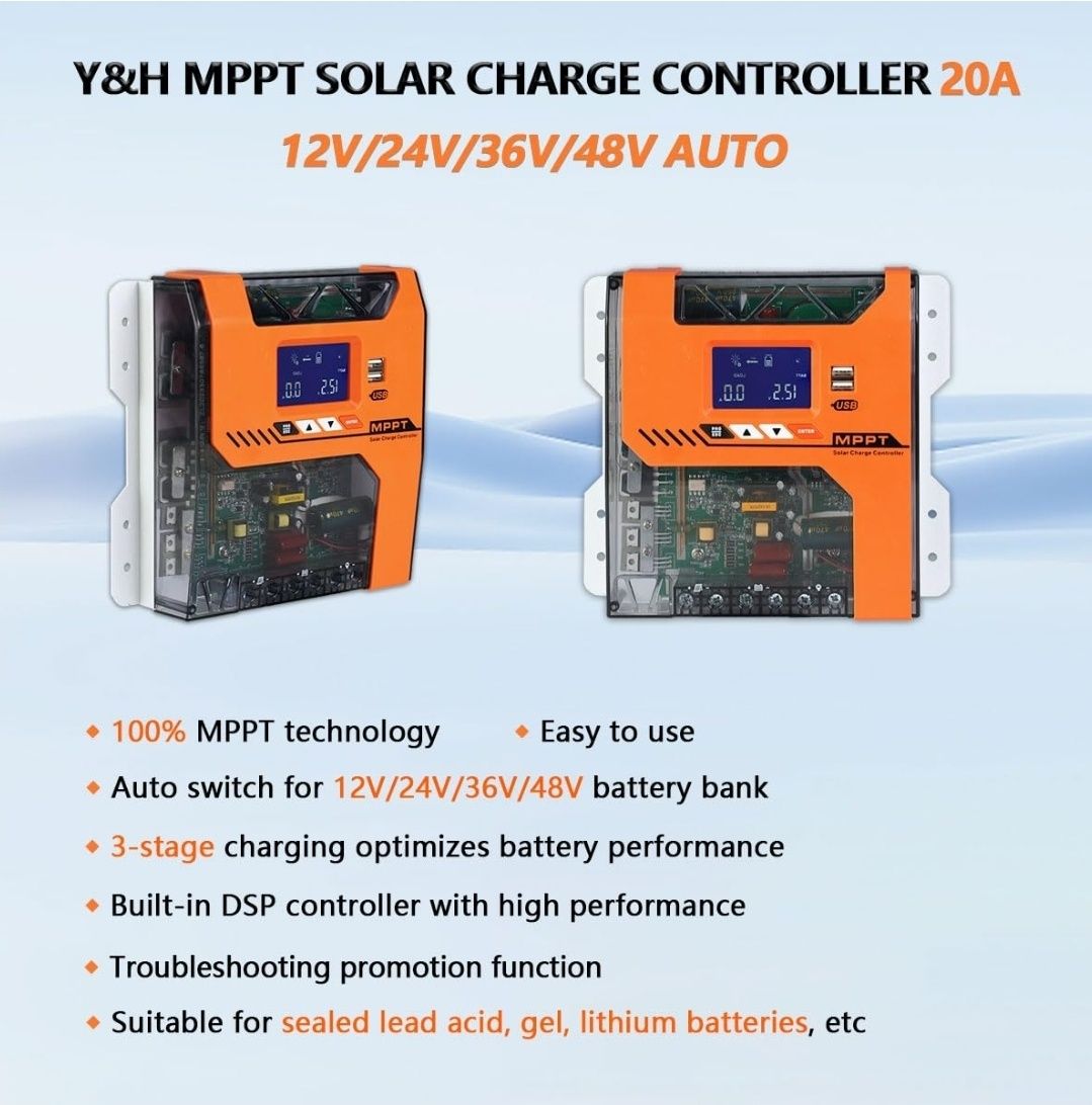Solarny regulator ładowania Y&H Kontroler ładowania słonecznego MPPT 2