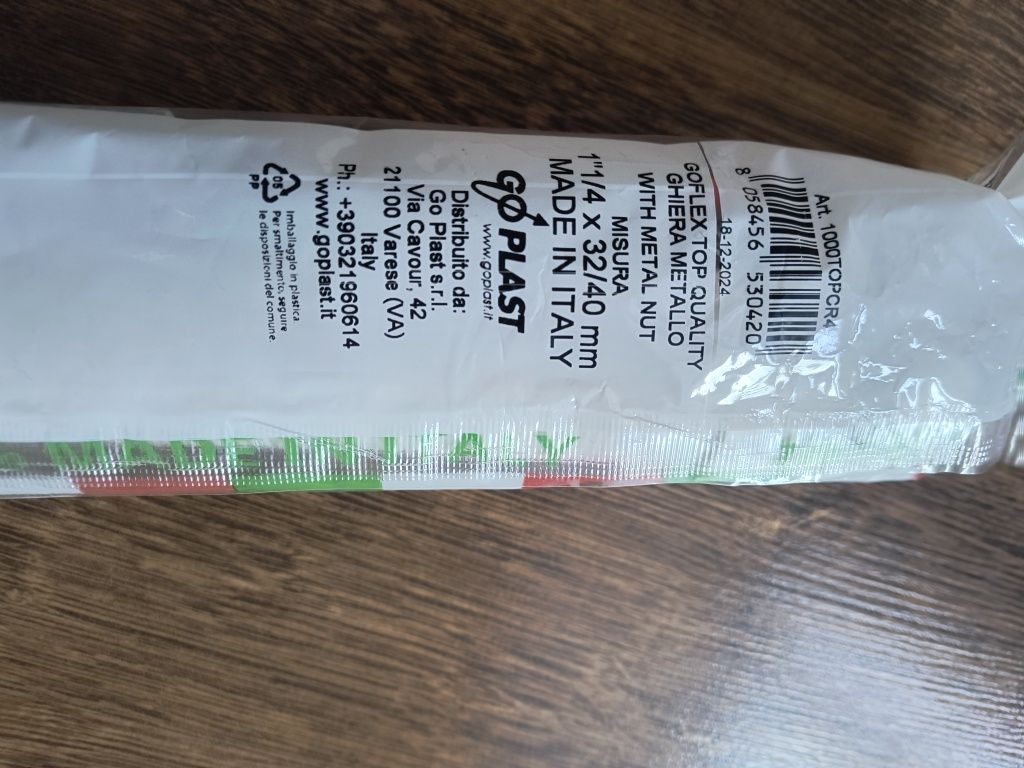 Rura odpływowa syfonowa do syfonu 40mm Nowa goplast goflex