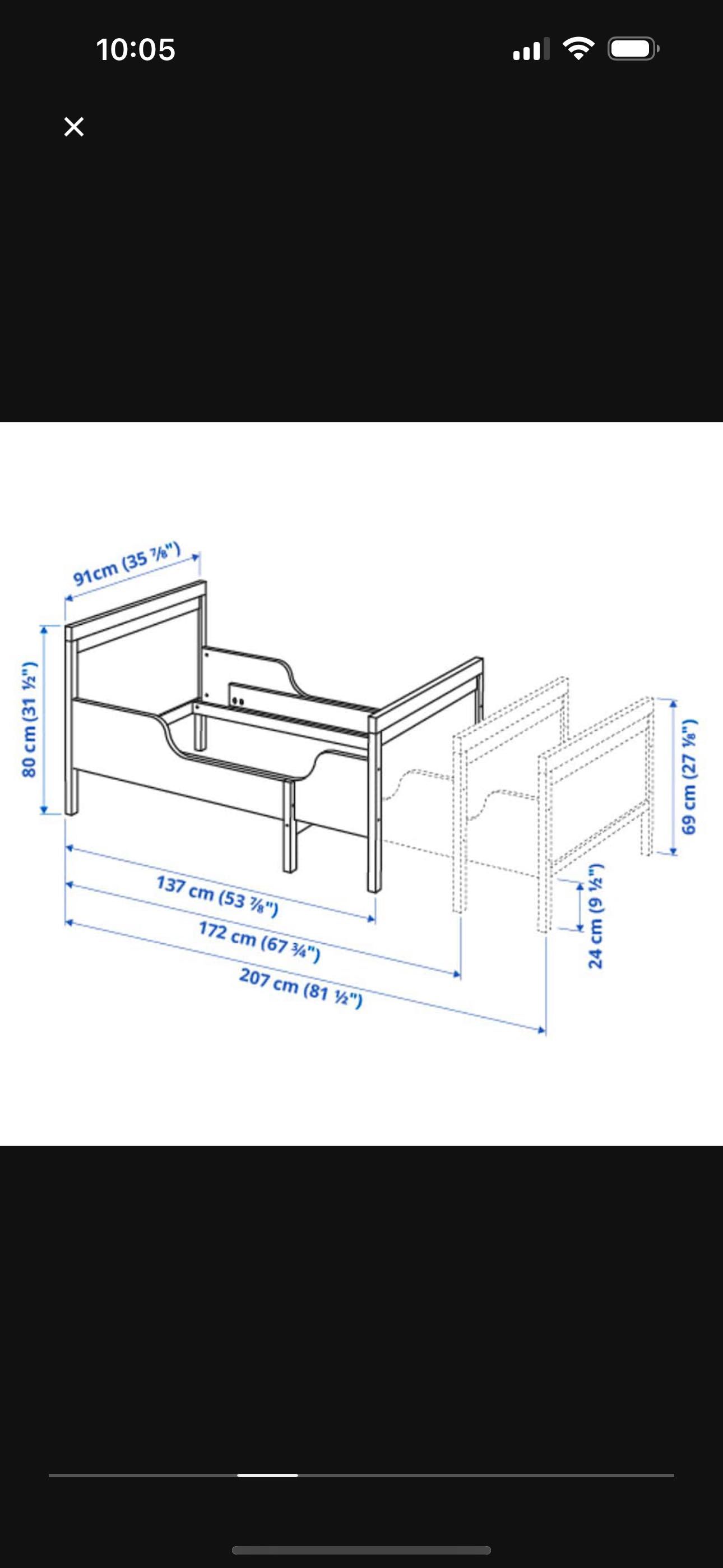 Łóżko rozsuwane Ikea