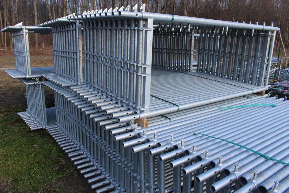 Rusztowanie elewacyjne plettac 33x6m powierzchnia robocza 198m2