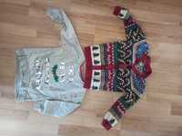 zimowy sweter 110 116 świąteczny strój hm next M&S komplet 5 swetrów