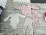 Zestaw ciepła bluza, rajstopy, ciepłe getry i body 86