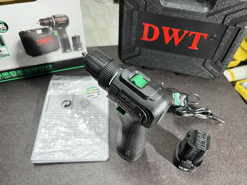 Бесщеточный аккумуляторный дрель шуруповерт DWT ABSP-14.4 DN-2 BMC