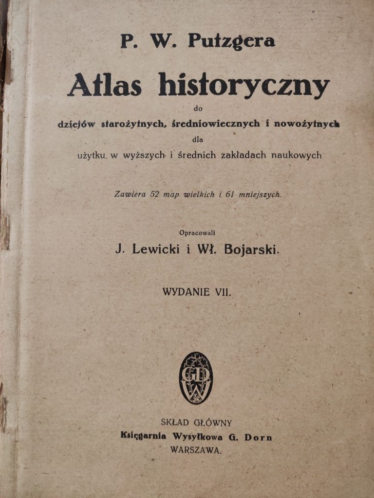 P. W. Putzgera Atlas historyczny Putzger oprac. Lewicki, Bojarski