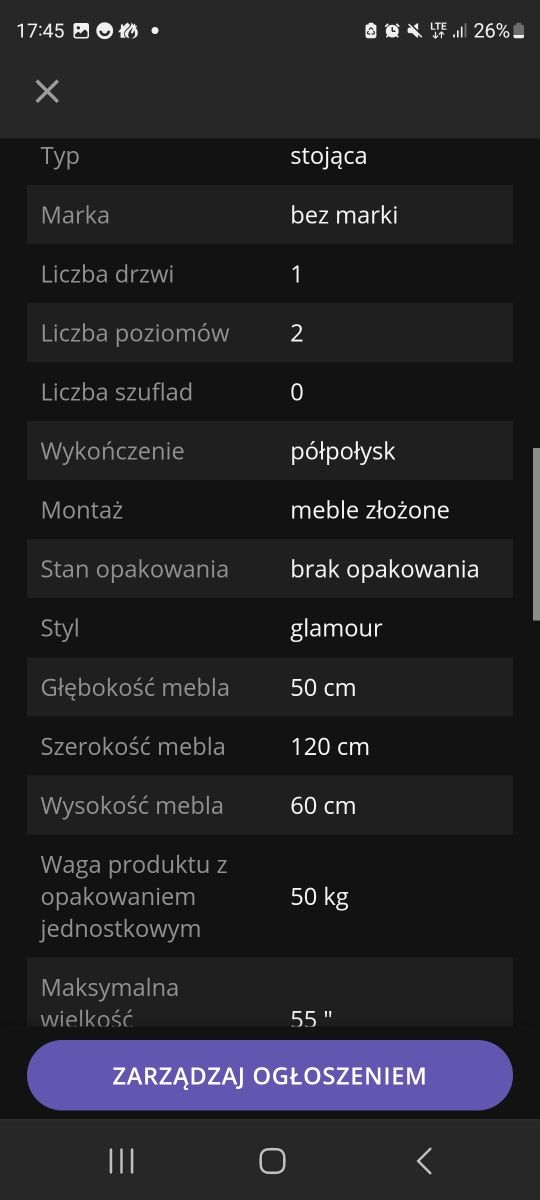 Zestaw mebli - komoda i szafka rtv