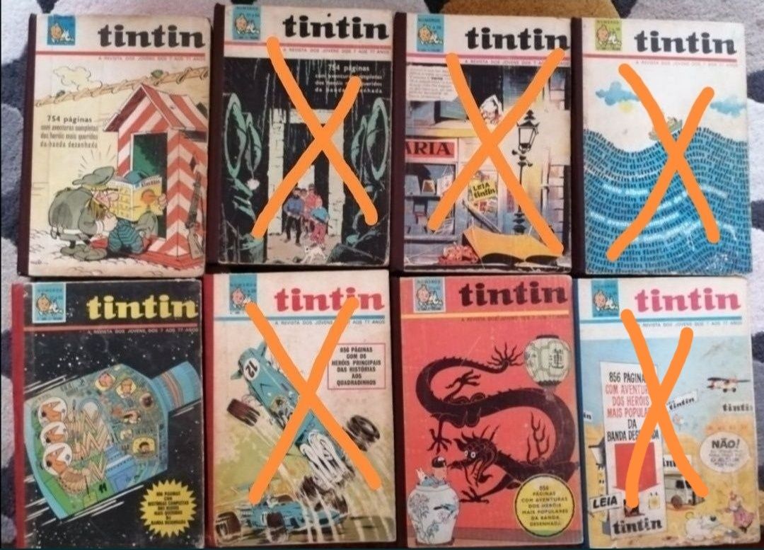 Oito Volumes Revistas Tintin. Os primeiros Anos