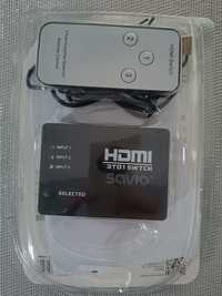 HDMI trzy wejścia  SWITCH z pilotem