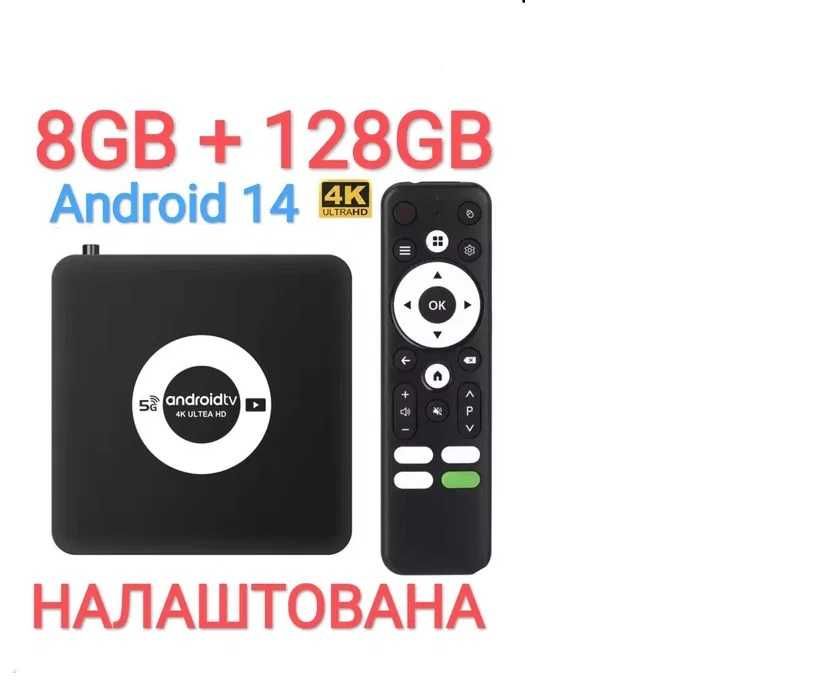 Android 14 * 8/128 Gb Приставка Смарт Set Top Q96 Smart Tv Box 8k,x96q