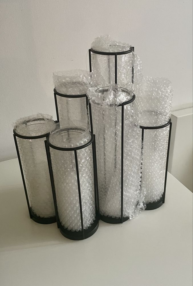 Wazon świecznik home&you pipe rurki nowy loft loftowy