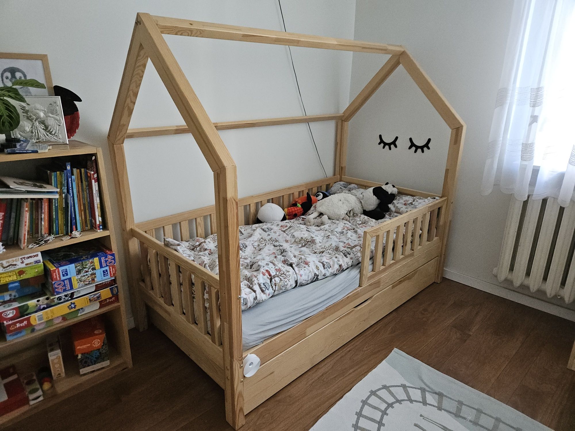 Luletto Bianco PLUS z materacem Hevea Snudo Duo (łóżko-domek)