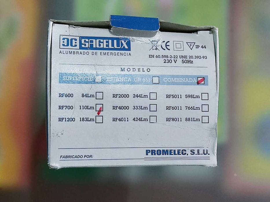 Luz lâmpada de emergência Sagelux 110 lumens