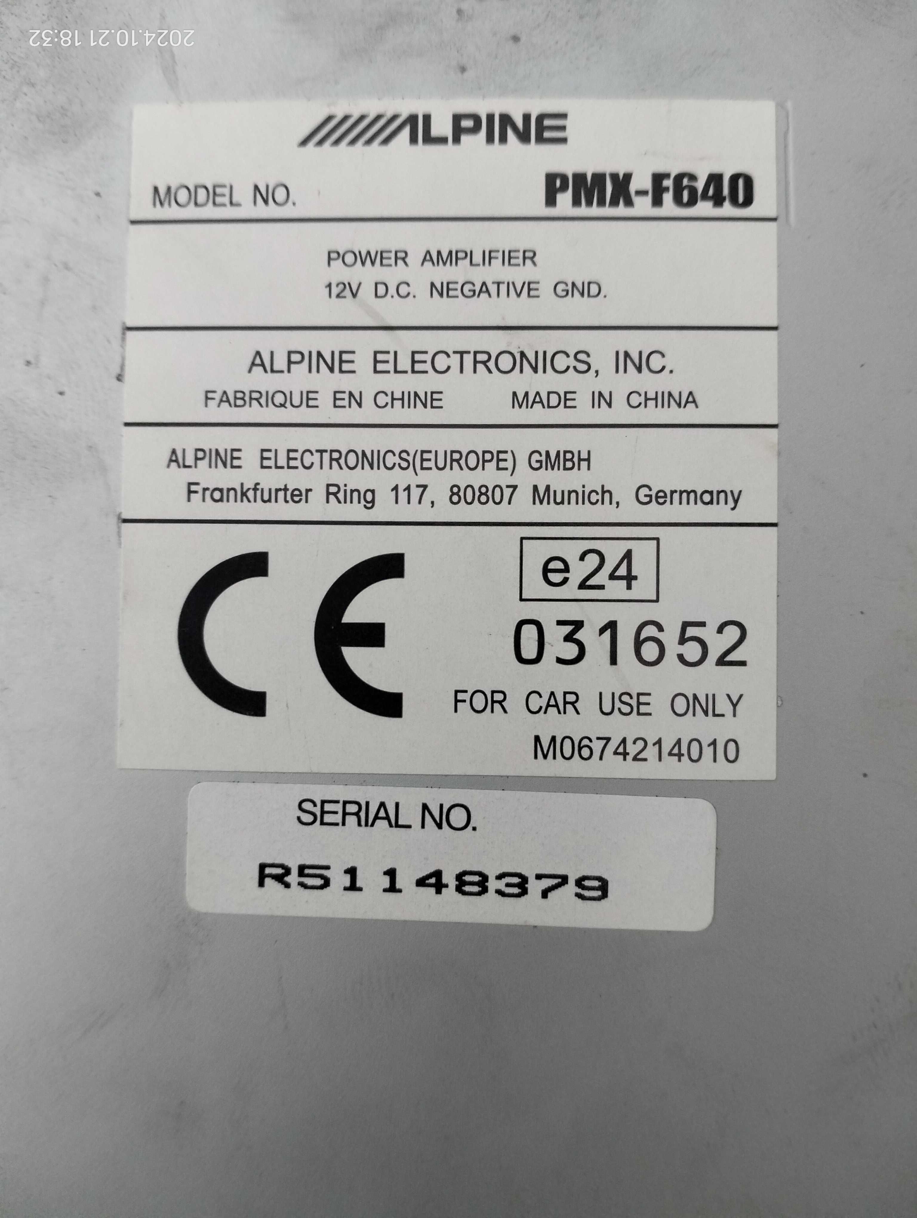 Amplificador ALPINE