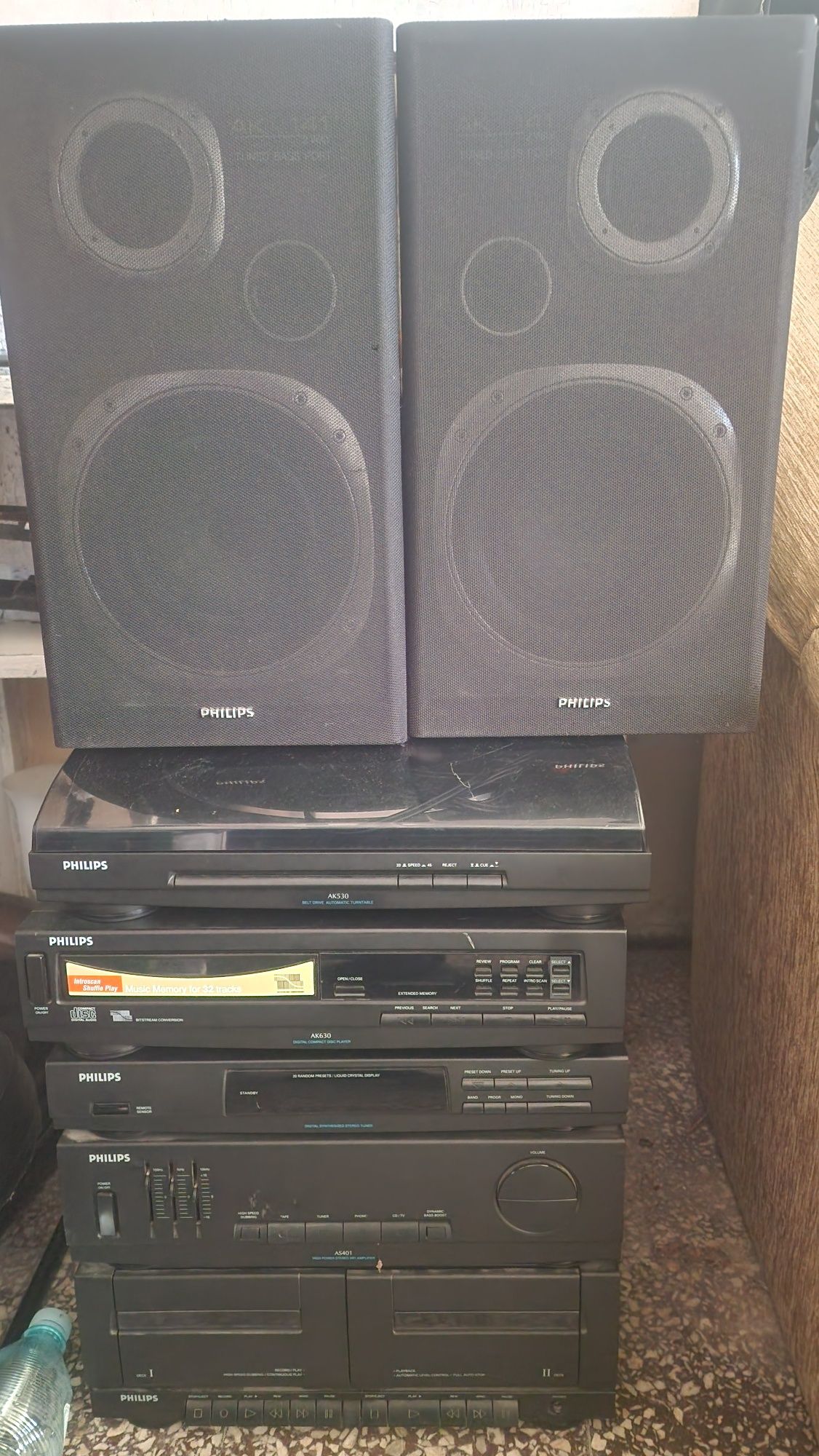Wieża philips z adapterem z starym stylu