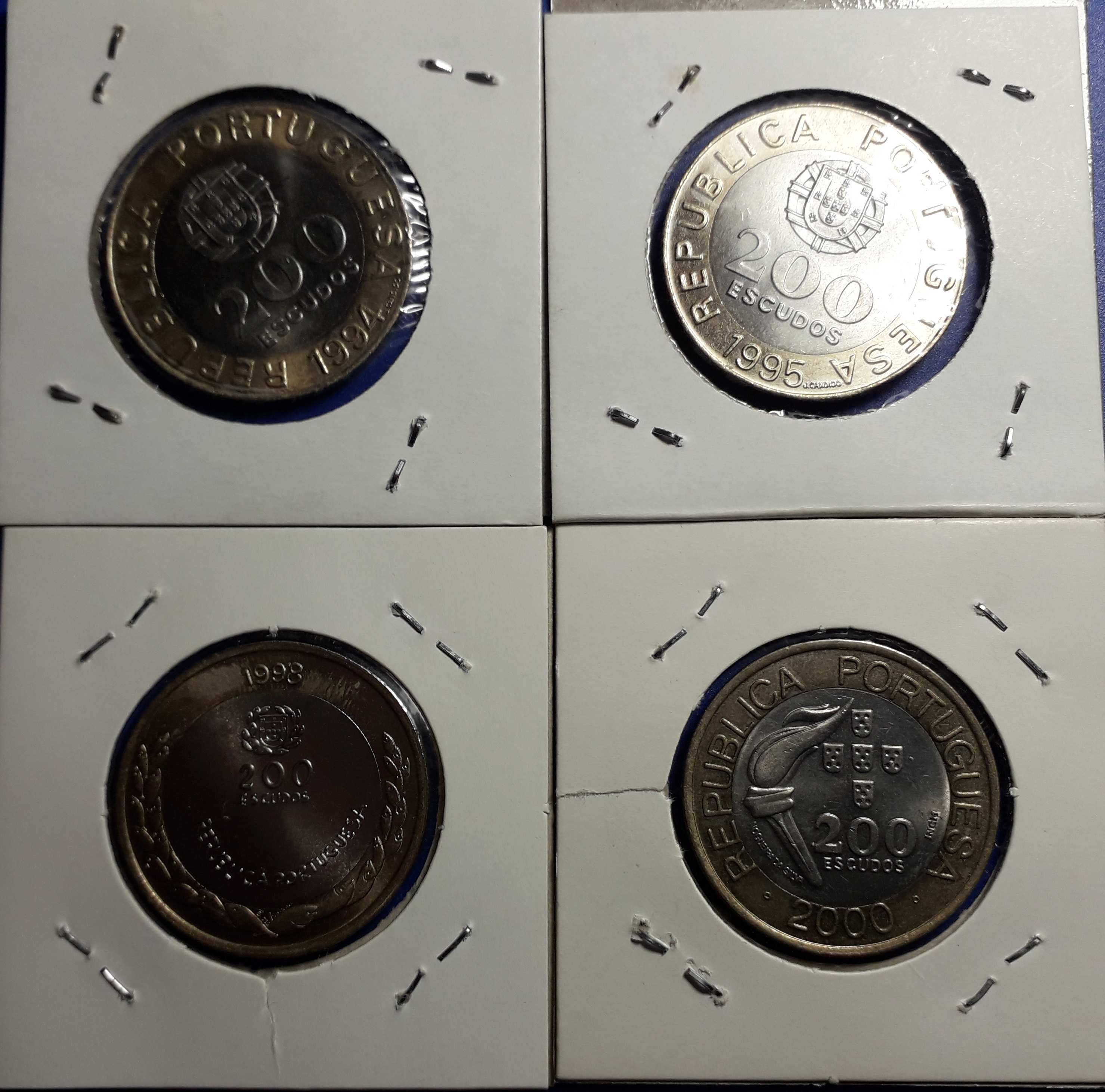 Moedas Bimetálicas de 200 Escudos - Comemorativas (4 moedas)