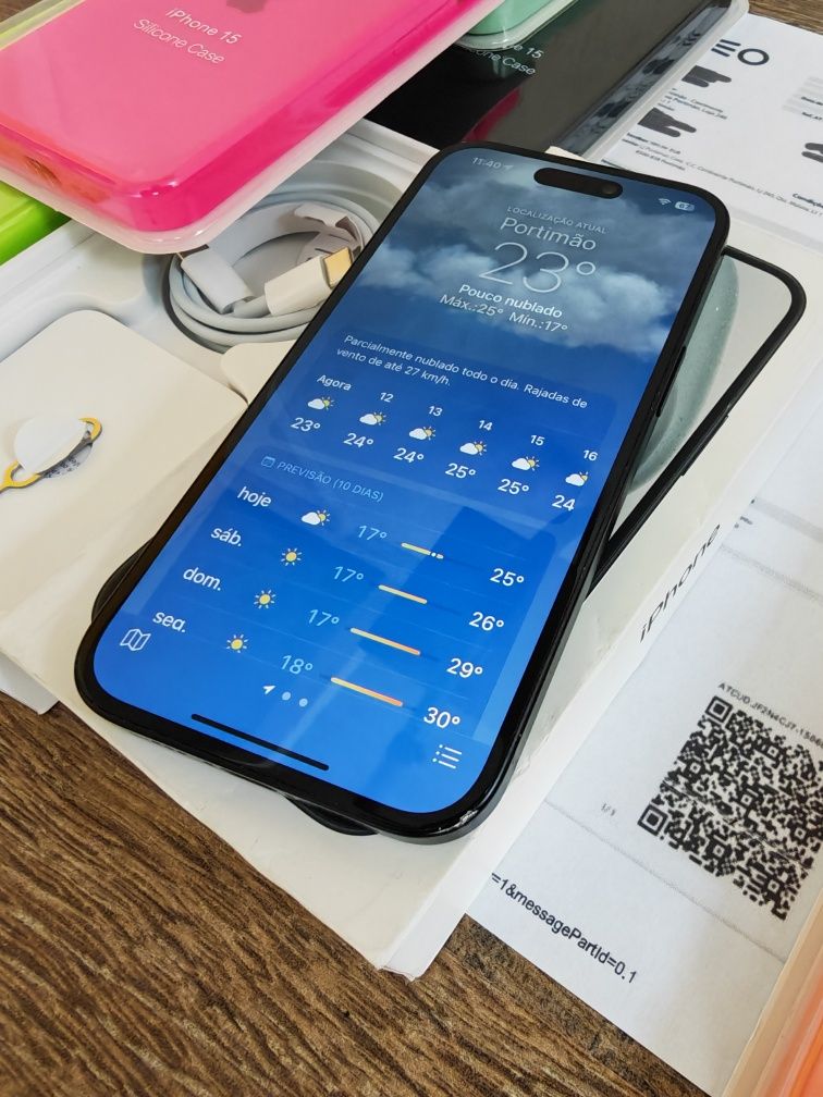 iPhone 15 128GB Preto Bom estado  Aceito Retomas