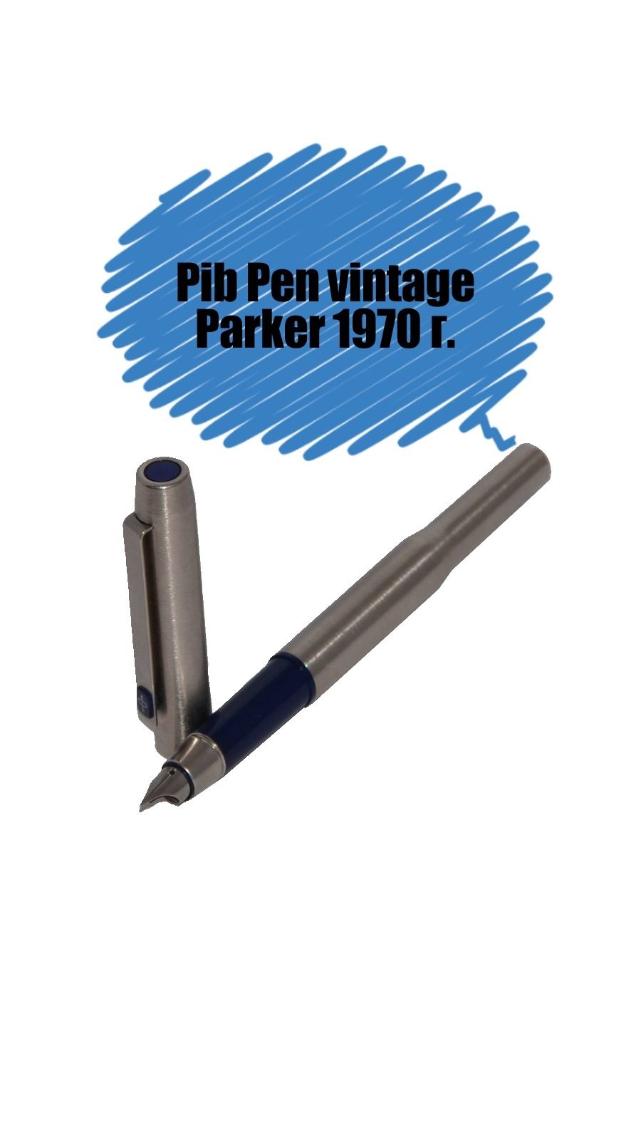 Винтажная ручка перо Parker 1970 г. Стальная ручка перо и историей