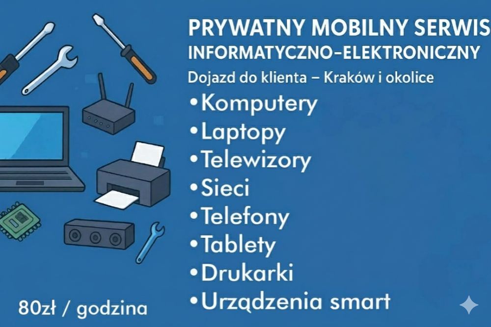 Usługi informatyczne serwis naprawa elektroniki komputera laptopa