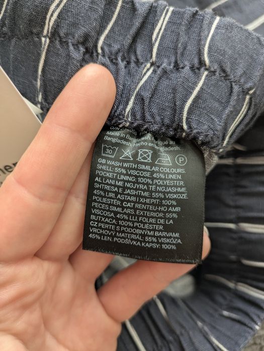 Лляні брюки H&M , розмір хс