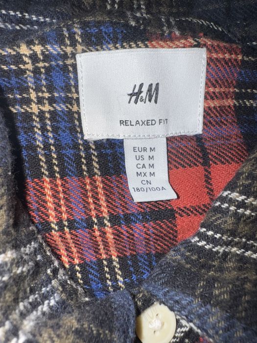 Сорочка рубашка в клітинку картата H&M унісекс