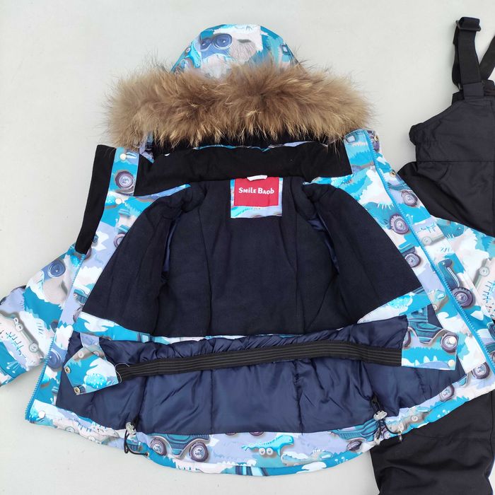 Зимовий роздільний дитячий термокомбінезон для хлопчика 2-5 років фліс