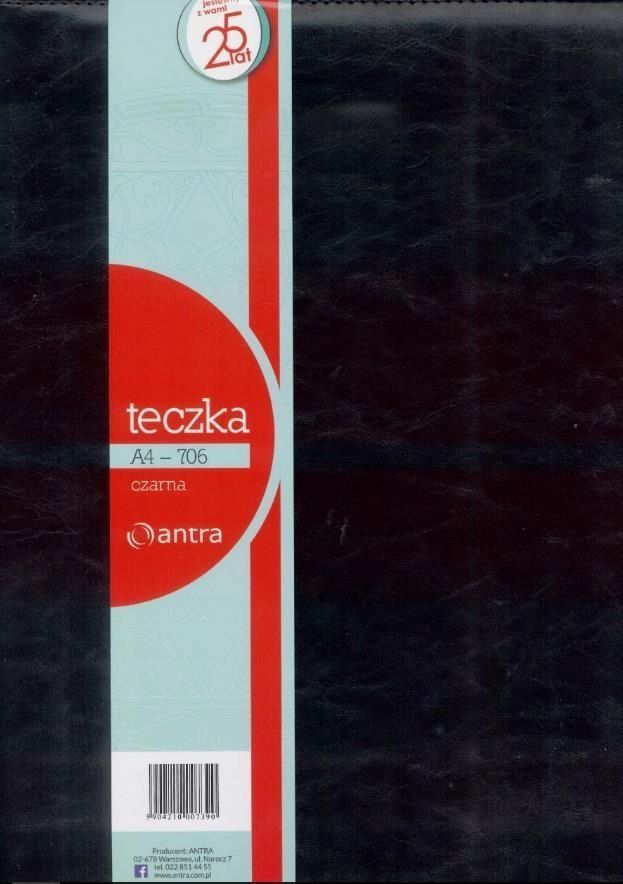 Teczka A4/706 Czarna Antra, Antra