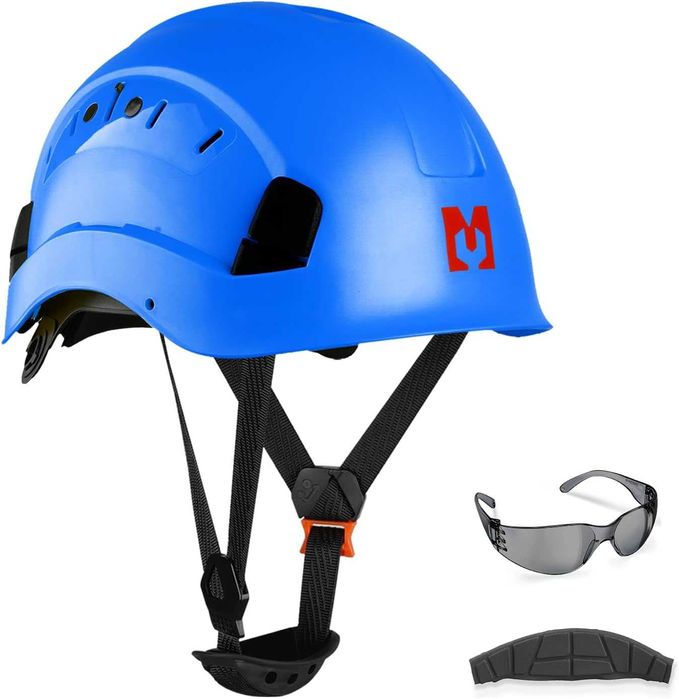 Kask ochronny, hełm ochronny EN397 z okularami przeciwmgłowymi 53–63cm