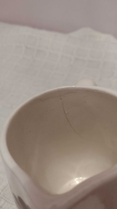 mlecznik, dzbanek, ceramika  fajans Włocławek