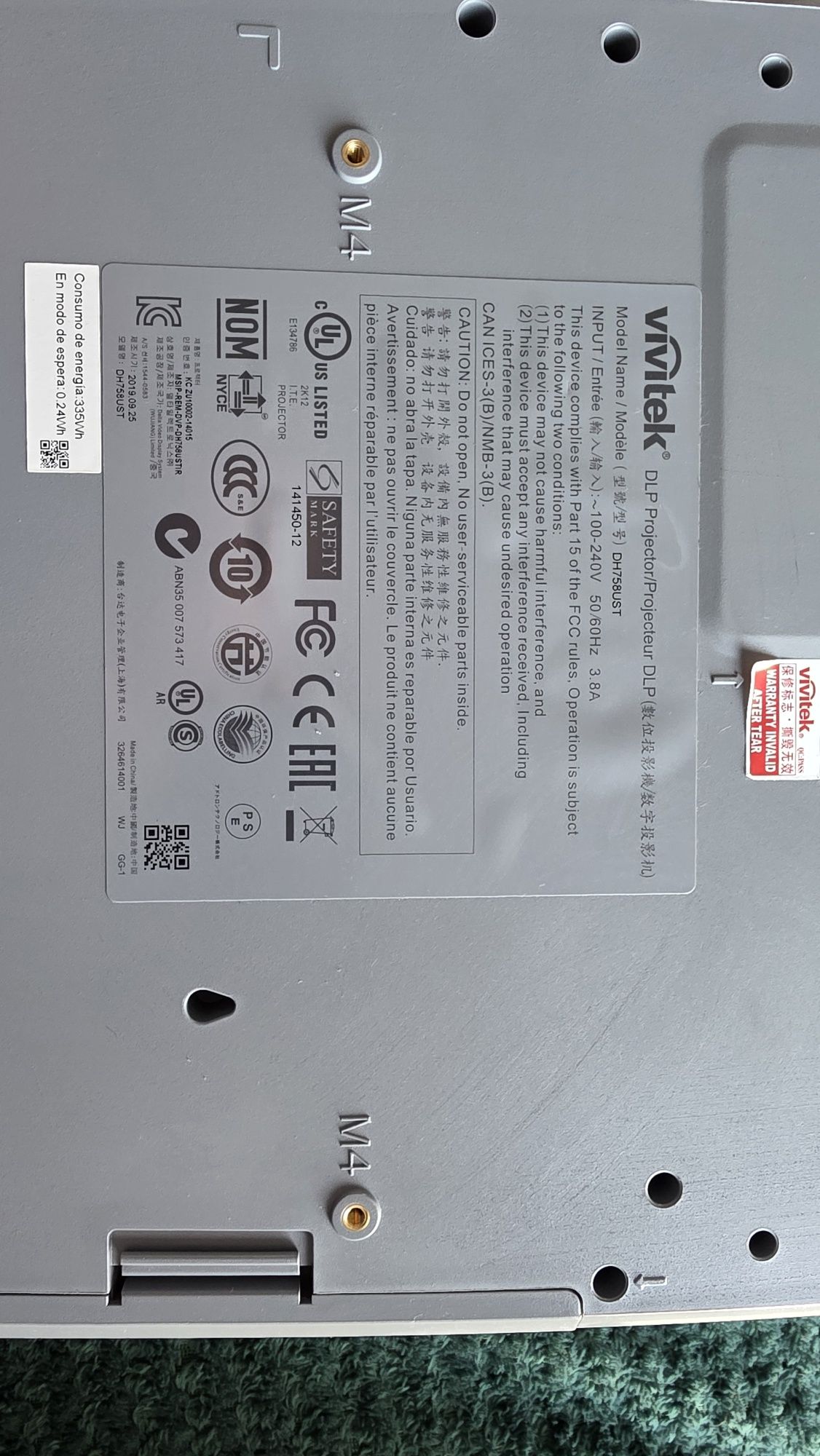 Projektor Vivitek DH 758 UST tylko 47h lampy