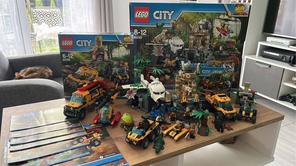 Mega zestaw klocki Lego City Dżungla 60157, 60159, 60161
