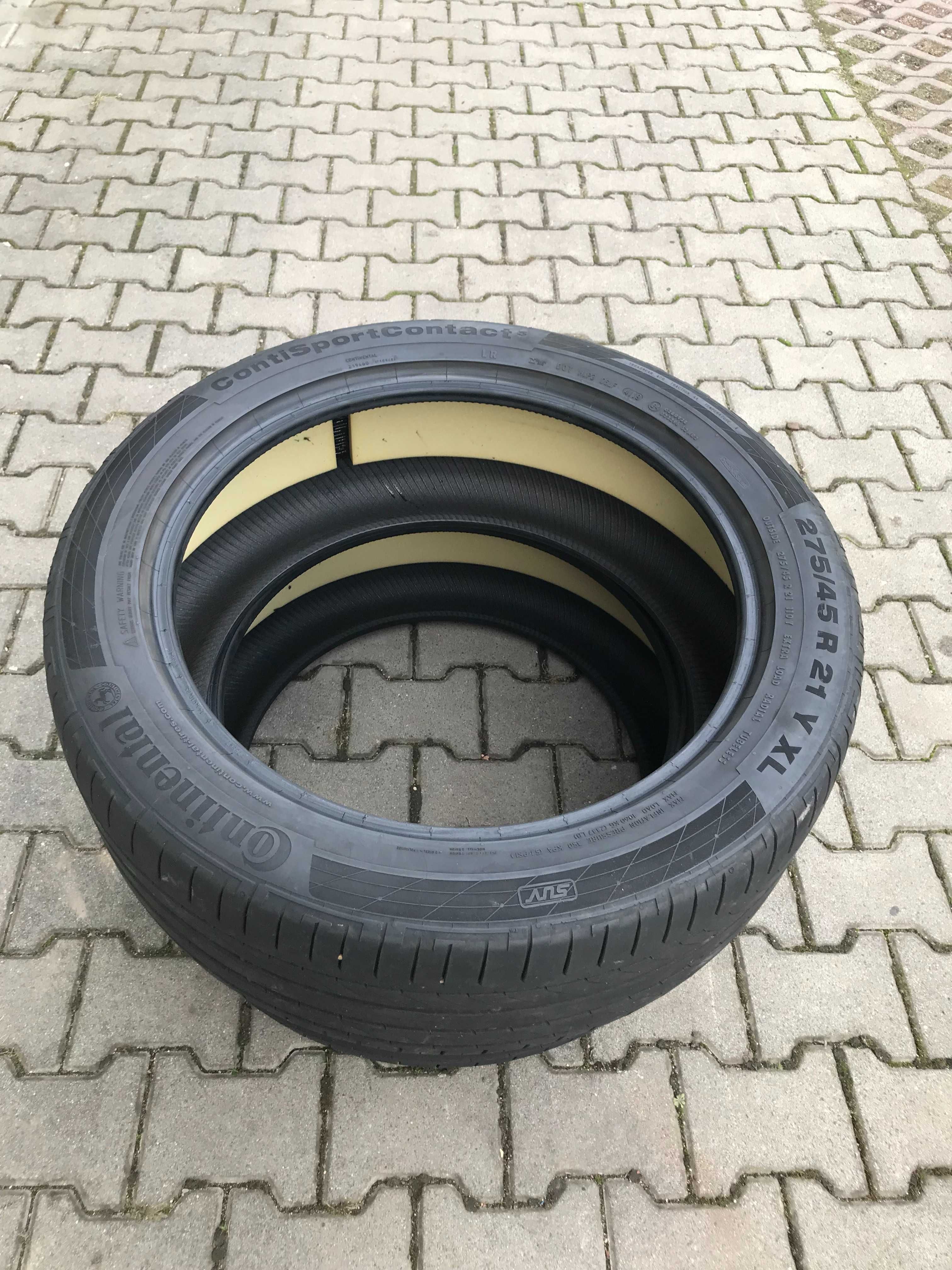 2x 275/45R21 Y XL 110Y Continental ContiSportContact 5 LR gąbka opony