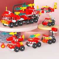 Дитячий конструктор 6 в 1, 134 деталі 'Пожежна машина'