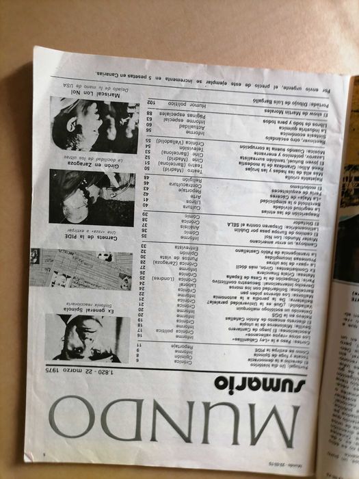 Revista MUNDO (España) O 25 de Abril em Portugal e SPÍNOLA