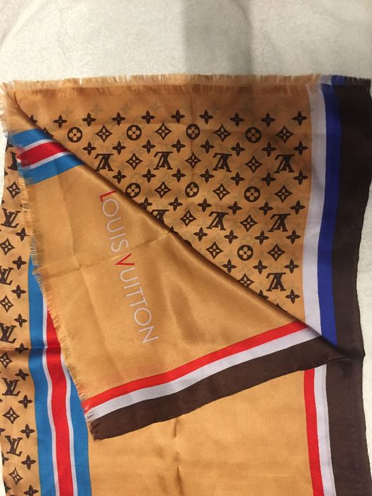 Louis vuitton chusta szal apaszka silk duża jedwab