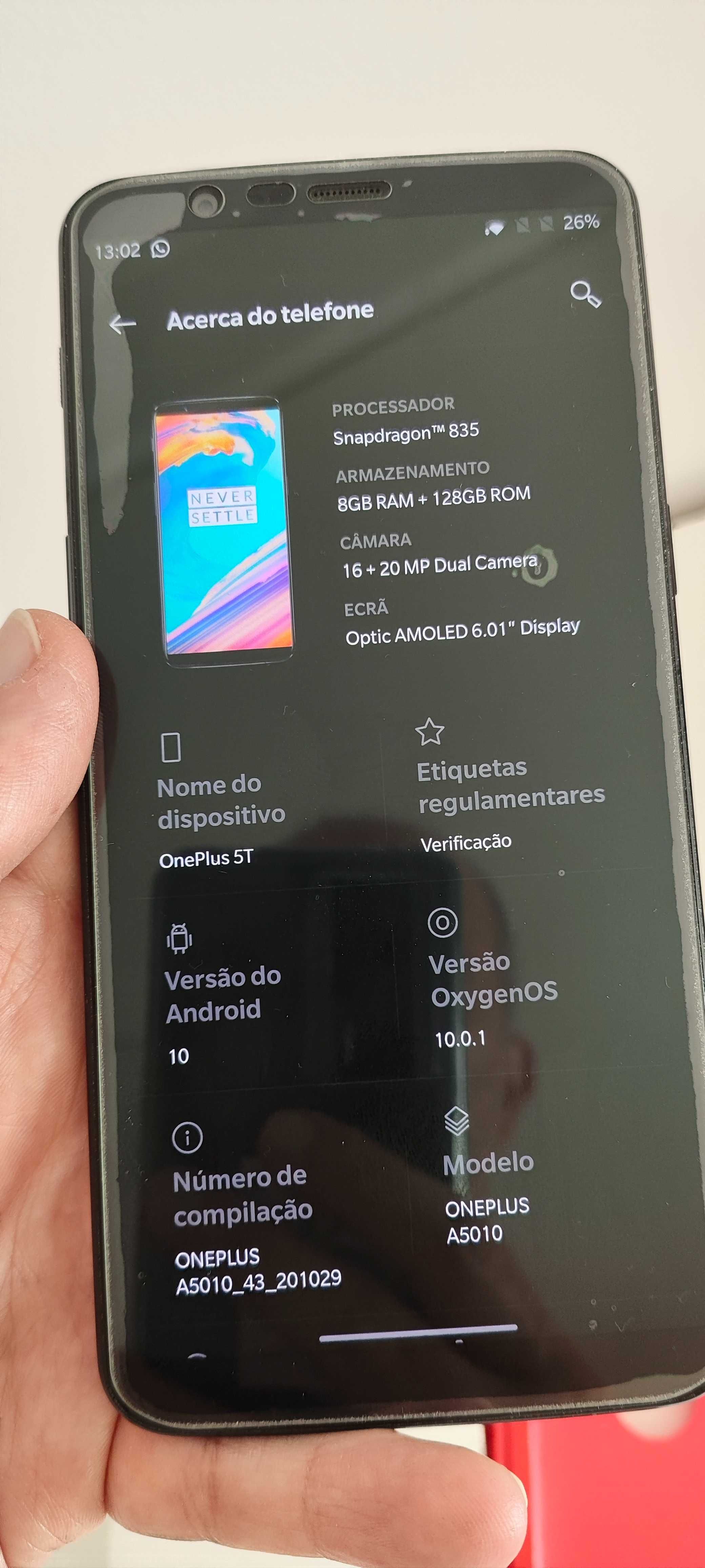 OnePlus 5t 8gb/128gb como novo