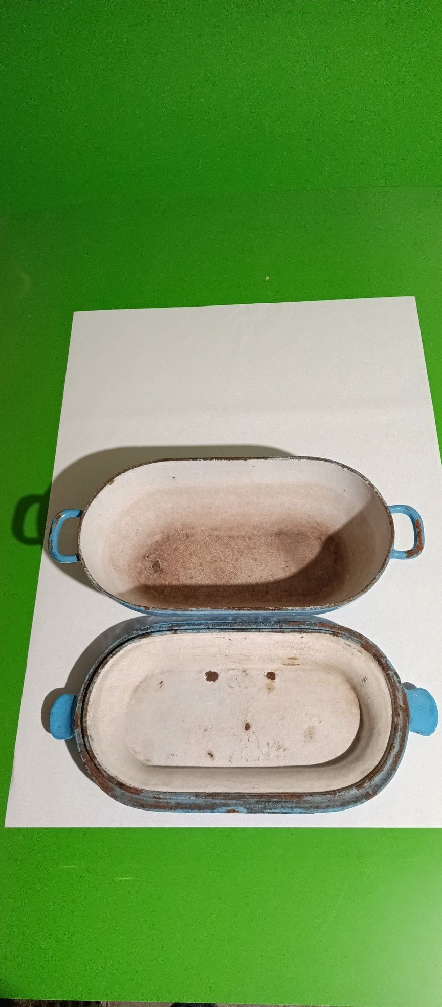 Żeliwna i w pięknym kolorze gęsiarka brytfanna 10.2 kg.