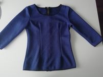 Elegancka bluzka z zamkiem granatowa
