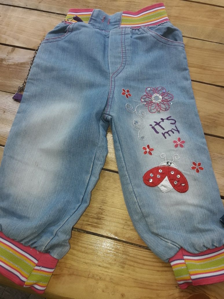 Джинсовая юбка-сарафан ,брюки для девочки