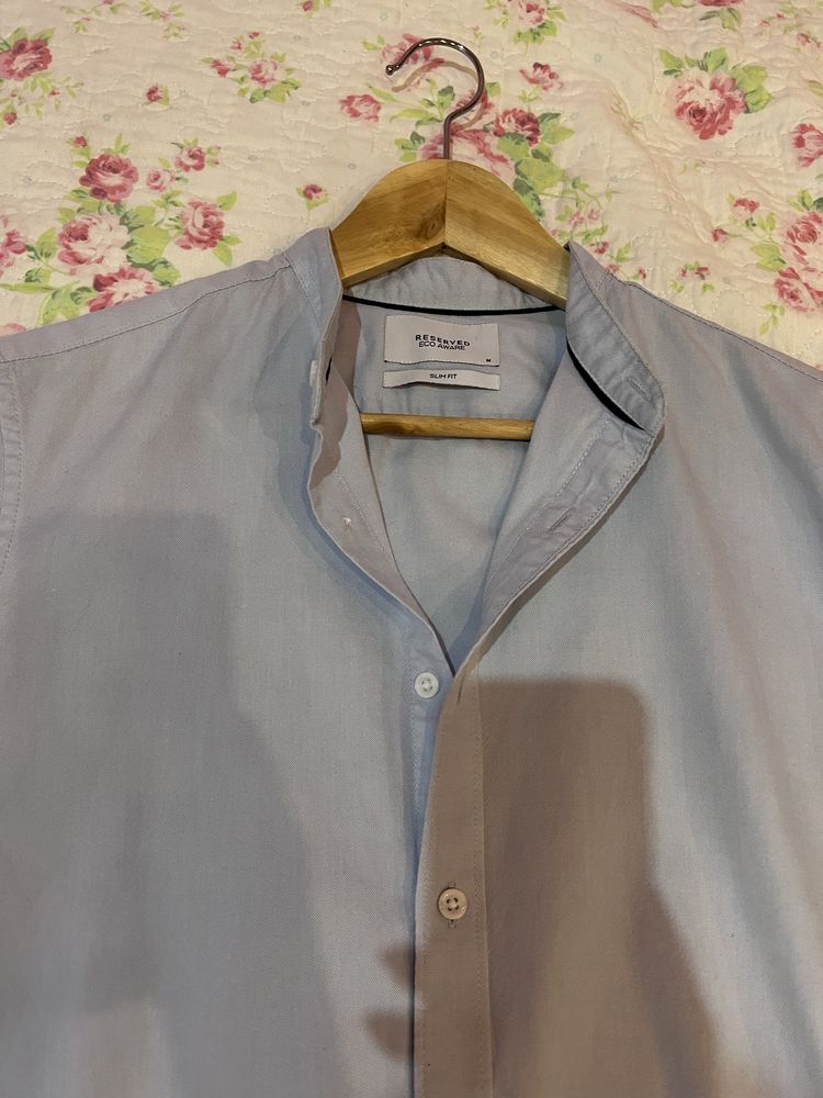 Nowa casualowa koszula męska Slim Fit błękitna Reserved r. M