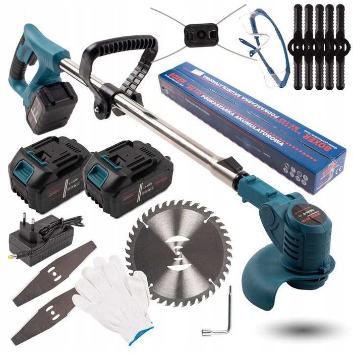 PODKASZARKA KOSA Akumulatorowa 3000W 2 Bateria Zestaw 24V kosiarka