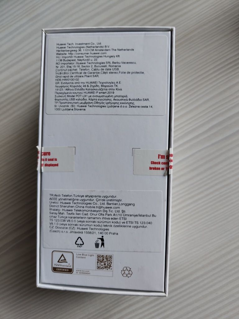Opakowanie oryginalne z telefonu HUAWEI