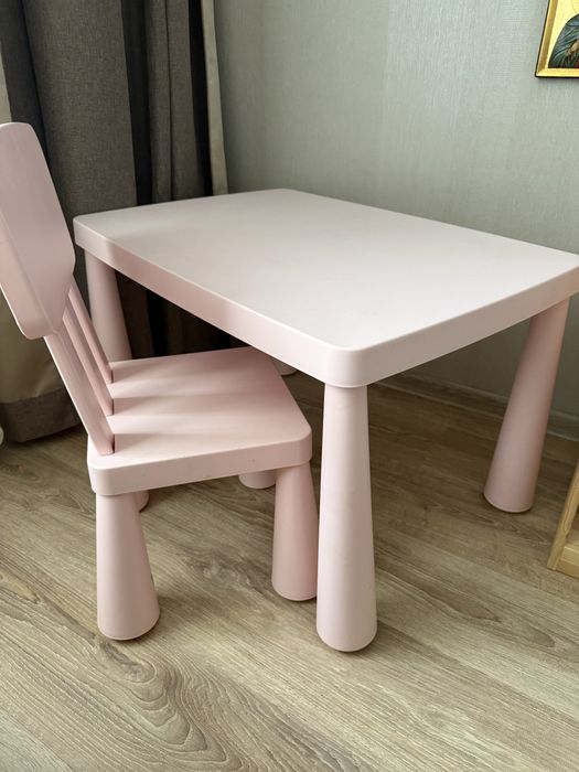 Стіл та стілець дитячий MAMMUT IKEA