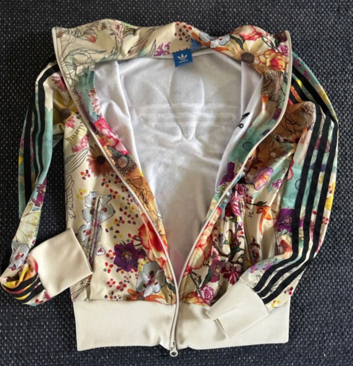 Adidas bluza w kwiaty zapinana na zamek 36 38, AJ8151