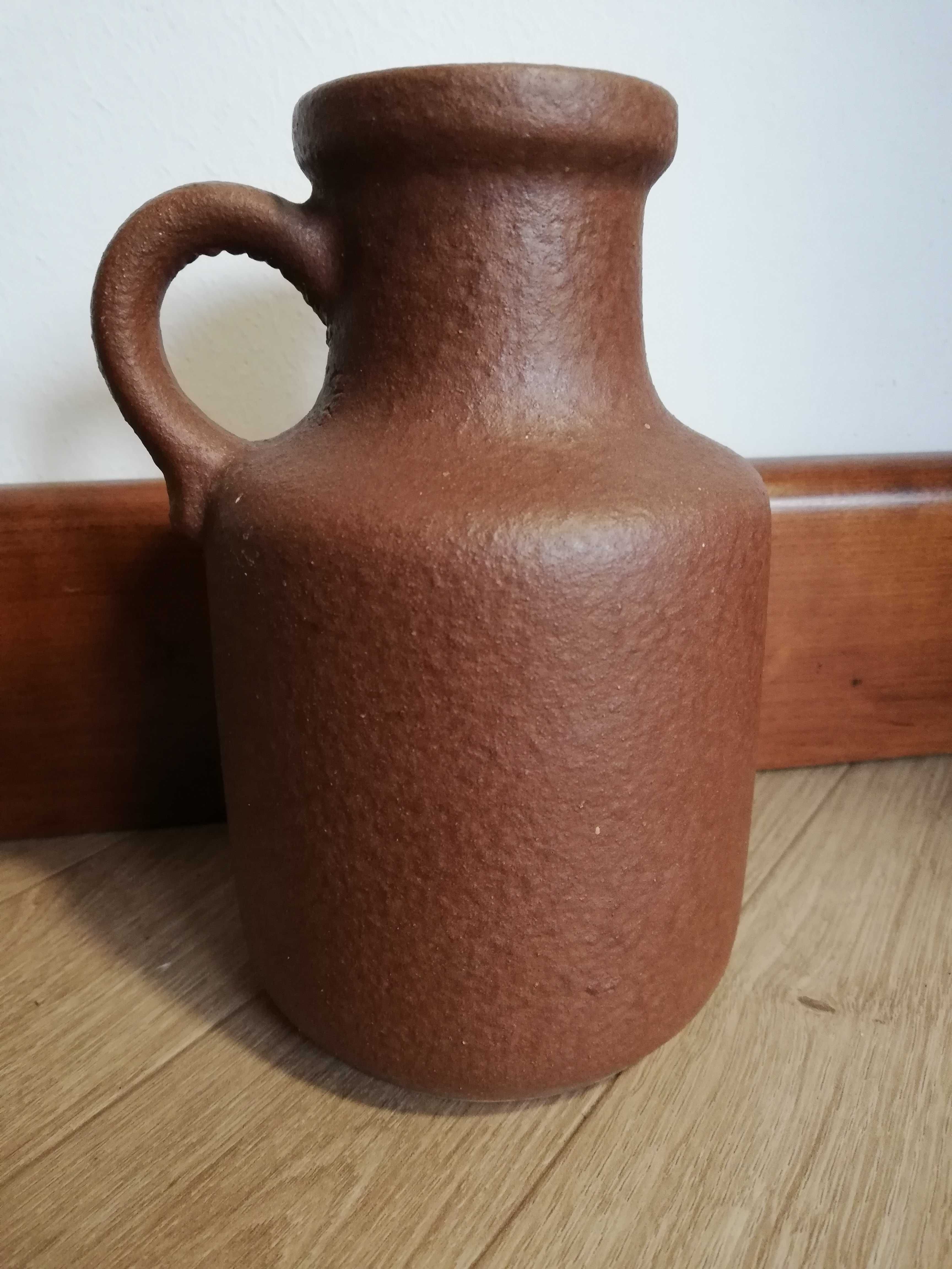 Wazon ceramiczny Scheurich brązowy z uchem