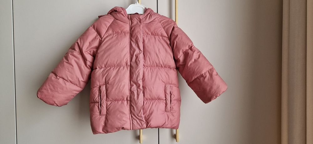 Дитячий пуховик рожевий