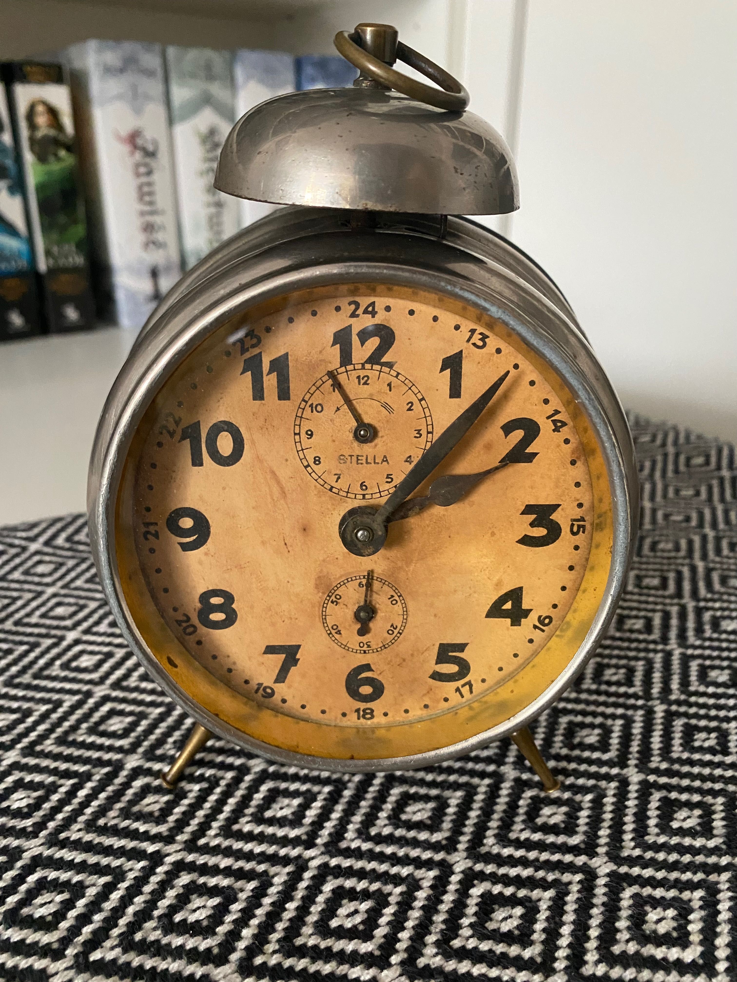 Przedwojenny zegar budzik Junghans Stella Vintage
