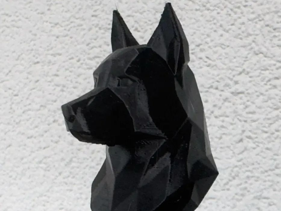 Cão Husky Estilo Low Poly
